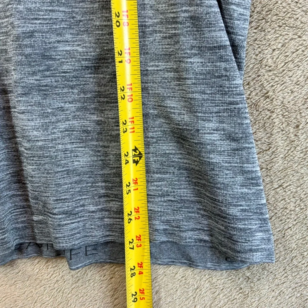 Lululemon Swiftly Tech Long Sleeve Crew Grey Space Dye Running Top Size 8